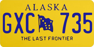 AK license plate GXC735