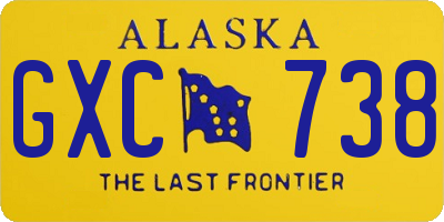 AK license plate GXC738