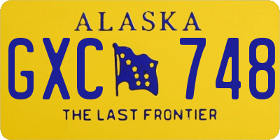 AK license plate GXC748