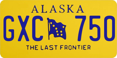 AK license plate GXC750