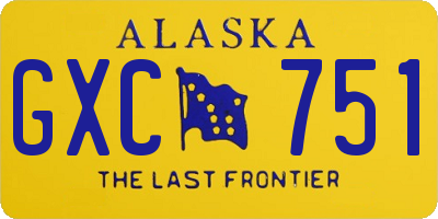 AK license plate GXC751