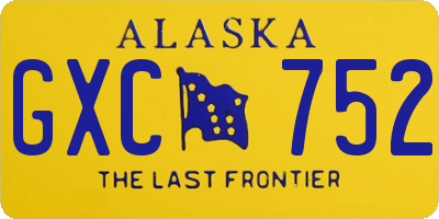 AK license plate GXC752