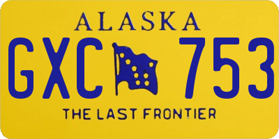 AK license plate GXC753