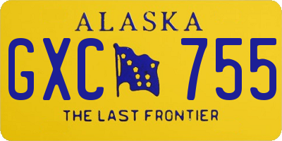 AK license plate GXC755