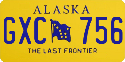 AK license plate GXC756