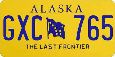 AK license plate GXC765