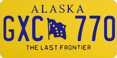 AK license plate GXC770