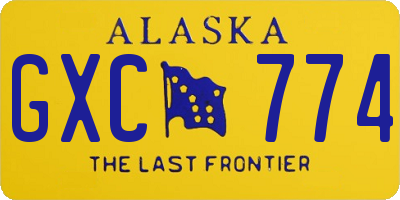 AK license plate GXC774