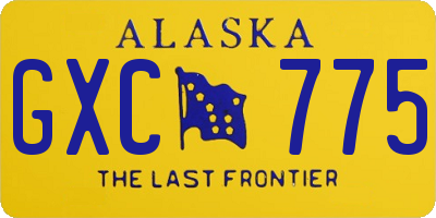 AK license plate GXC775