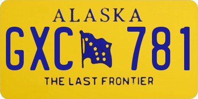 AK license plate GXC781