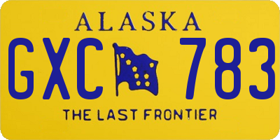 AK license plate GXC783