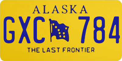 AK license plate GXC784