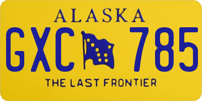 AK license plate GXC785