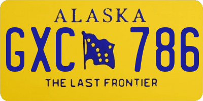 AK license plate GXC786