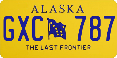 AK license plate GXC787