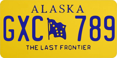 AK license plate GXC789