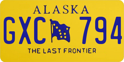 AK license plate GXC794