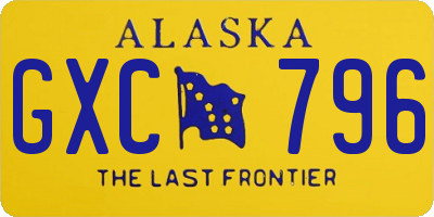 AK license plate GXC796