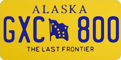 AK license plate GXC800