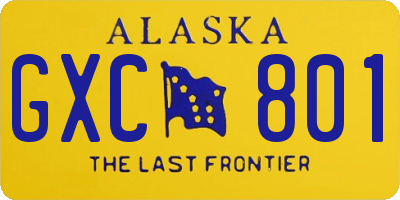 AK license plate GXC801