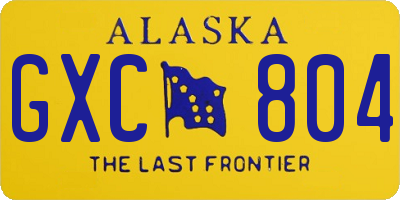 AK license plate GXC804