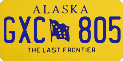 AK license plate GXC805