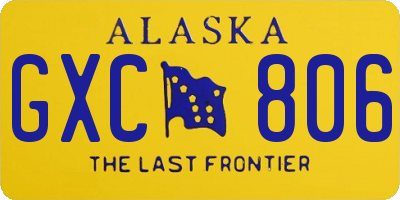 AK license plate GXC806