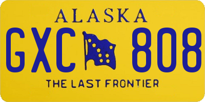 AK license plate GXC808