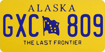 AK license plate GXC809