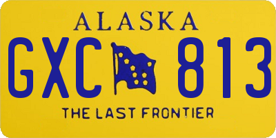 AK license plate GXC813