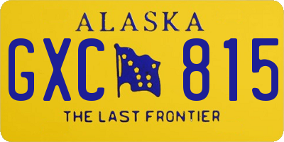 AK license plate GXC815