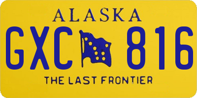 AK license plate GXC816