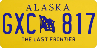 AK license plate GXC817