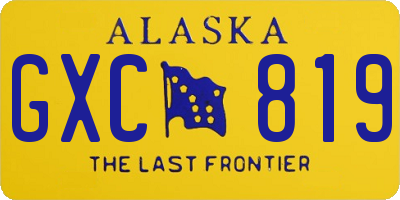 AK license plate GXC819