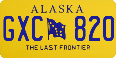 AK license plate GXC820