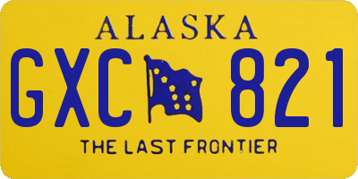 AK license plate GXC821