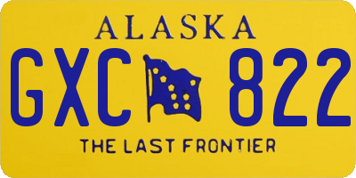 AK license plate GXC822