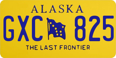 AK license plate GXC825