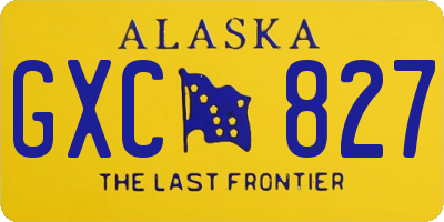 AK license plate GXC827