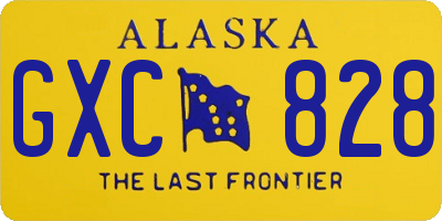 AK license plate GXC828