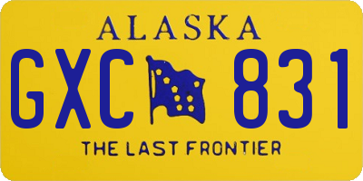 AK license plate GXC831