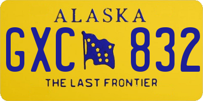 AK license plate GXC832