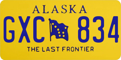 AK license plate GXC834