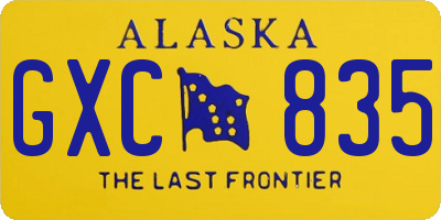 AK license plate GXC835