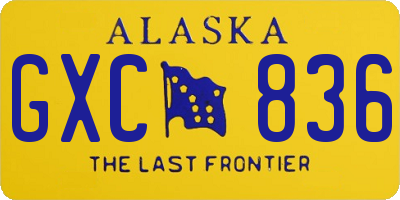 AK license plate GXC836