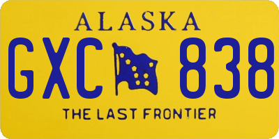 AK license plate GXC838