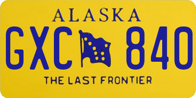 AK license plate GXC840