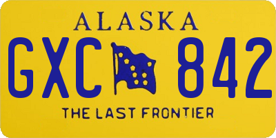 AK license plate GXC842