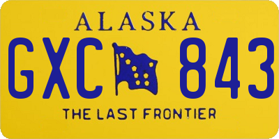 AK license plate GXC843