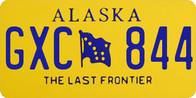 AK license plate GXC844